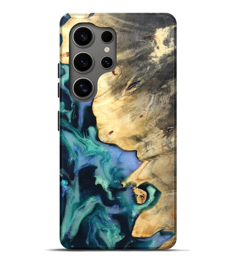 Galaxy S25 Ultra Wood Live Edge Phone Case - Dangelo (Green, 825070)