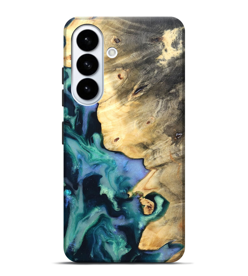 Galaxy S26 Plus Wood Live Edge Phone Case - Dangelo (Green, 825070)