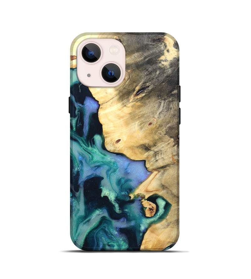 iPhone 13 mini Wood Live Edge Phone Case - Dangelo (Green, 825070)