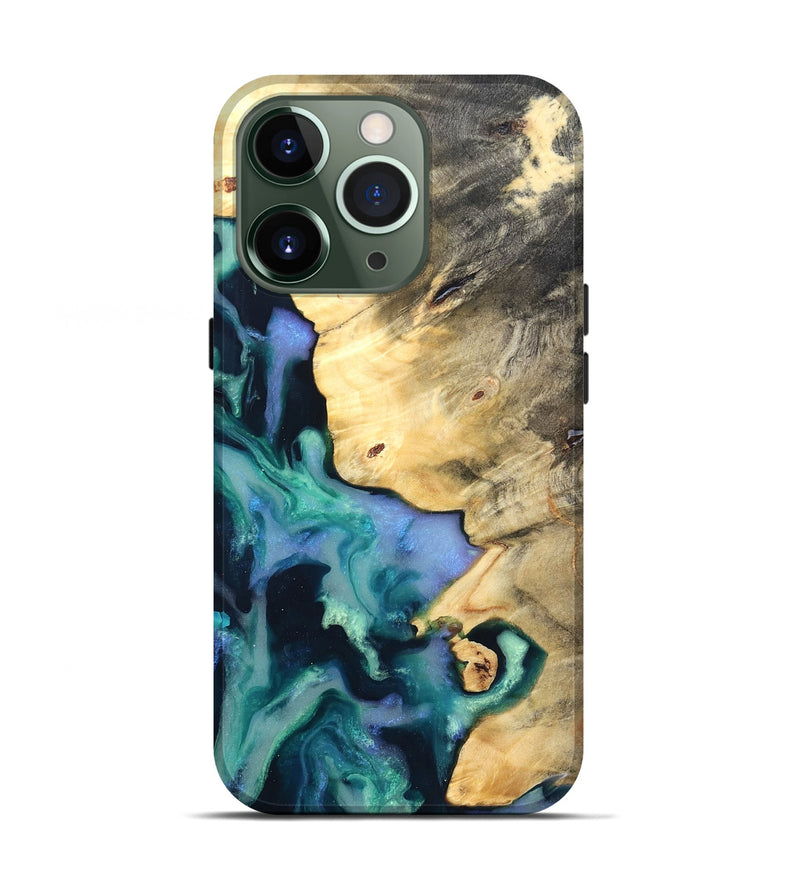 iPhone 13 Pro Wood Live Edge Phone Case - Dangelo (Green, 825070)