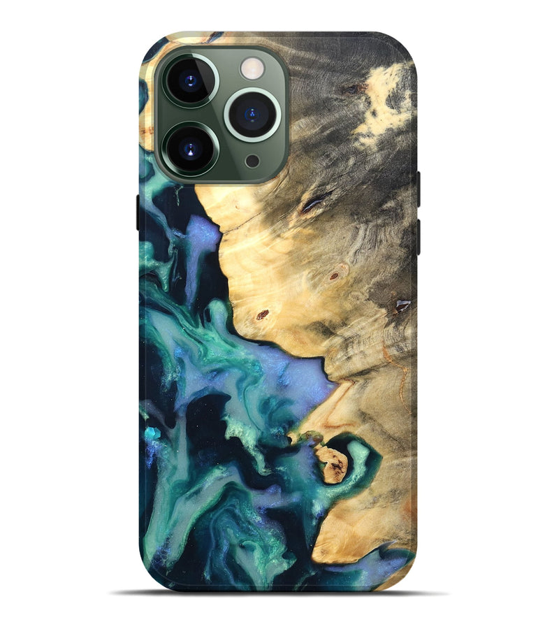 iPhone 13 Pro Max Wood Live Edge Phone Case - Dangelo (Green, 825070)