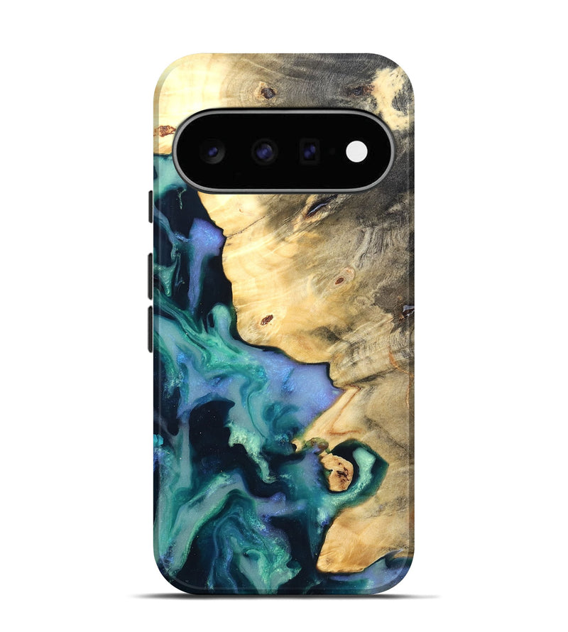 Pixel 11 Wood Live Edge Phone Case - Dangelo (Green, 825070)