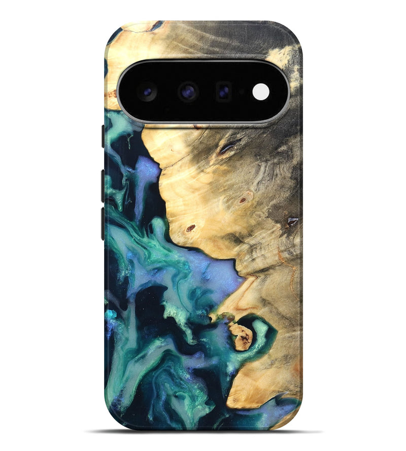 Pixel 11 Pro XL Wood Live Edge Phone Case - Dangelo (Green, 825070)
