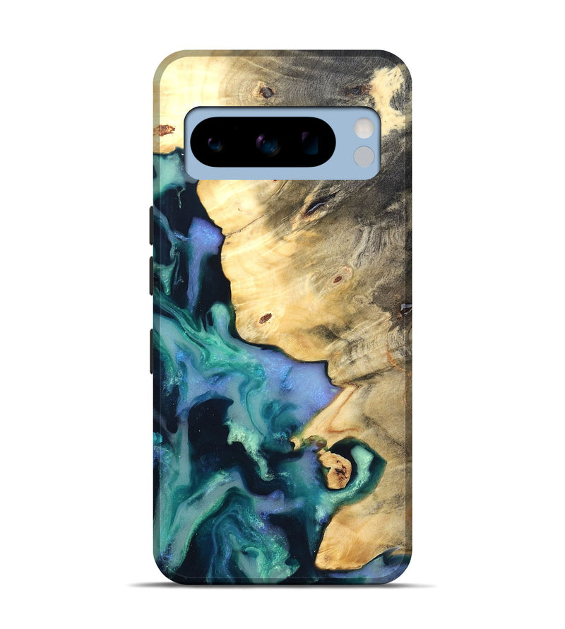 Pixel 8 Pro Wood Live Edge Phone Case - Dangelo (Green, 825070)