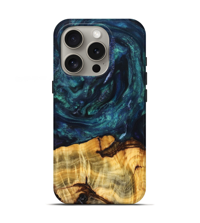 iPhone 16 Pro Wood Live Edge Phone Case - Anjali (Cosmos, 825076)
