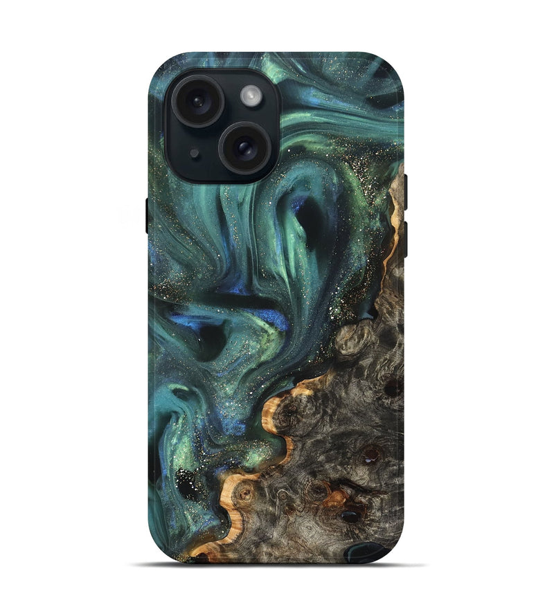 iPhone 15 Wood Live Edge Phone Case - Theresa (Cosmos, 825085)