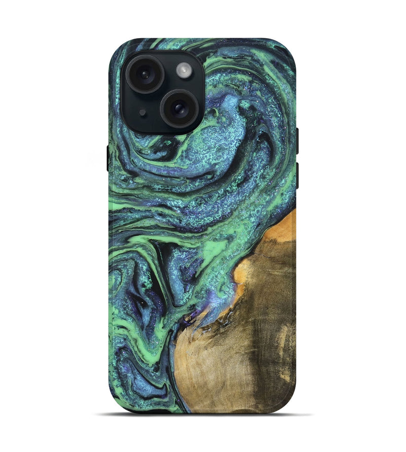 iPhone 15 Wood Live Edge Phone Case - Rodney (Cosmos, 825088)