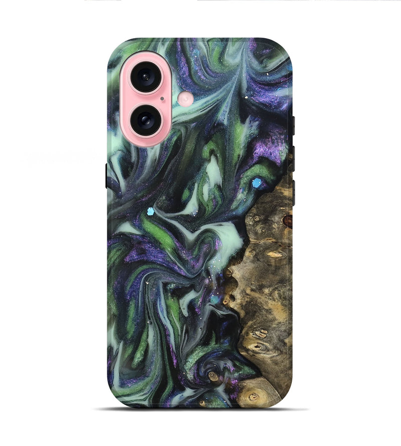 iPhone 16 Wood Live Edge Phone Case - Harmon (Cosmos, 825099)
