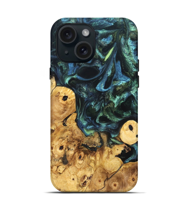iPhone 15 Wood Live Edge Phone Case - Mahlon (Cosmos, 825110)
