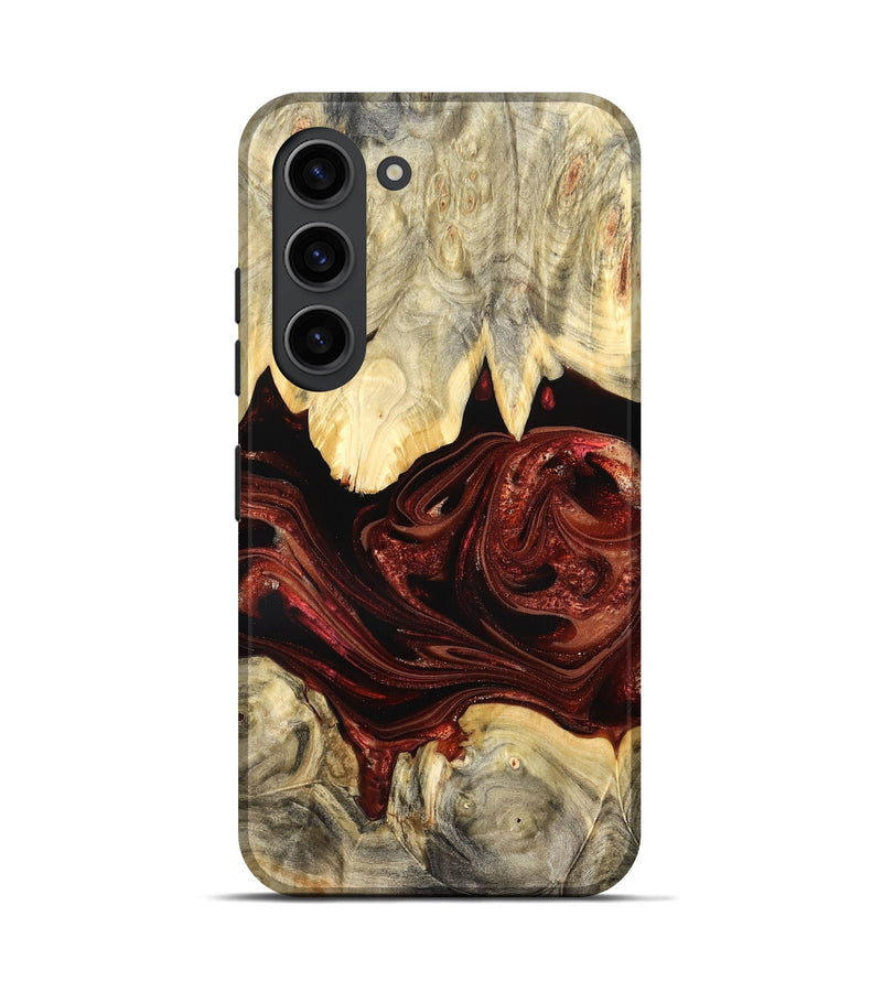 Galaxy S23 Wood Live Edge Phone Case - Debrah (Red, 825114)