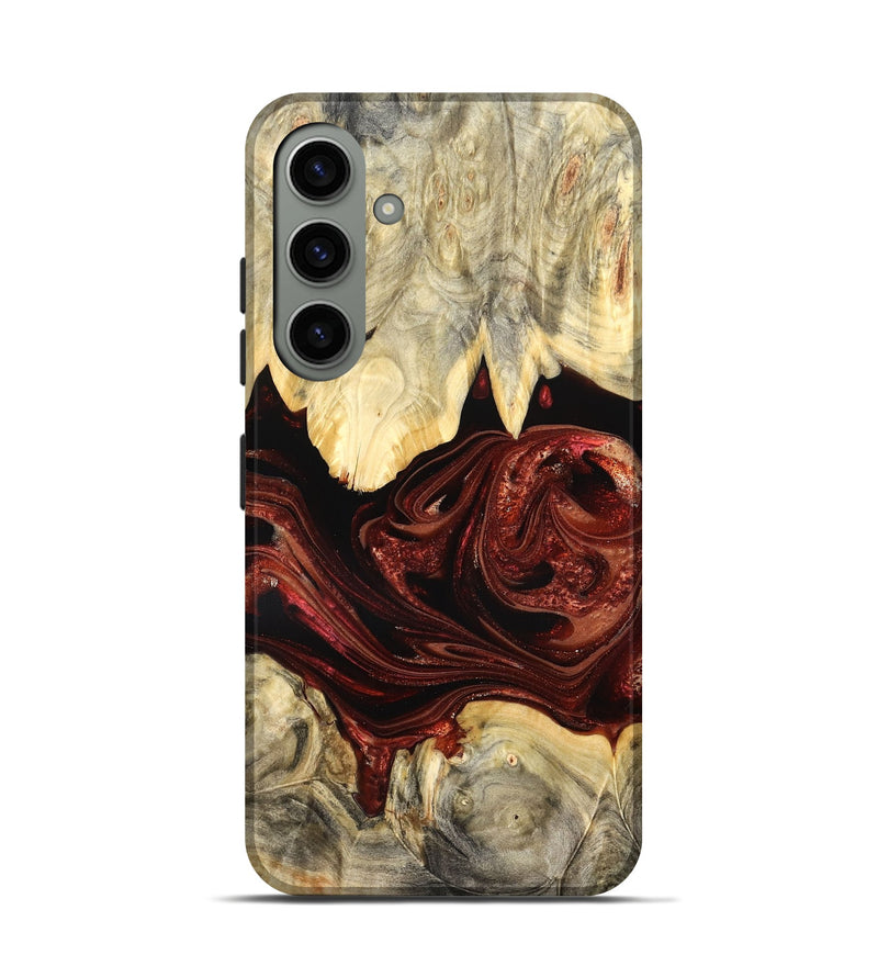Galaxy S24 Wood Live Edge Phone Case - Debrah (Red, 825114)