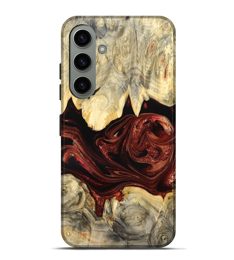 Galaxy S24 Plus Wood Live Edge Phone Case - Debrah (Red, 825114)