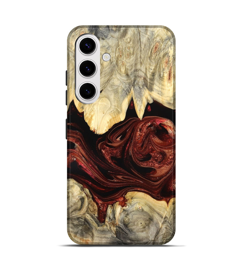 Galaxy S25 Wood Live Edge Phone Case - Debrah (Red, 825114)