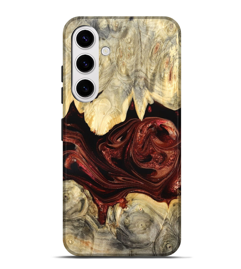 Galaxy S25 Plus Wood Live Edge Phone Case - Debrah (Red, 825114)