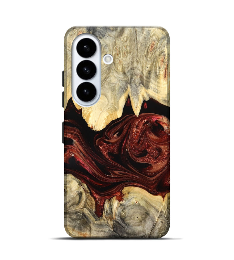 Galaxy S26 Wood Live Edge Phone Case - Debrah (Red, 825114)