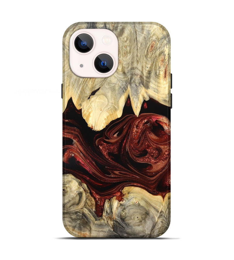 iPhone 13 Wood Live Edge Phone Case - Debrah (Red, 825114)
