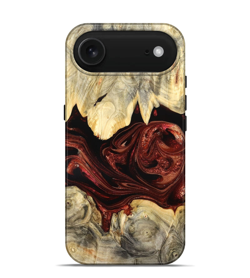 iPhone 17 Air Wood Live Edge Phone Case - Debrah (Red, 825114)