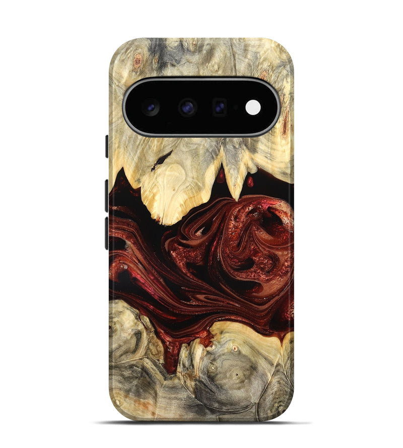 Pixel 11 Wood Live Edge Phone Case - Debrah (Red, 825114)