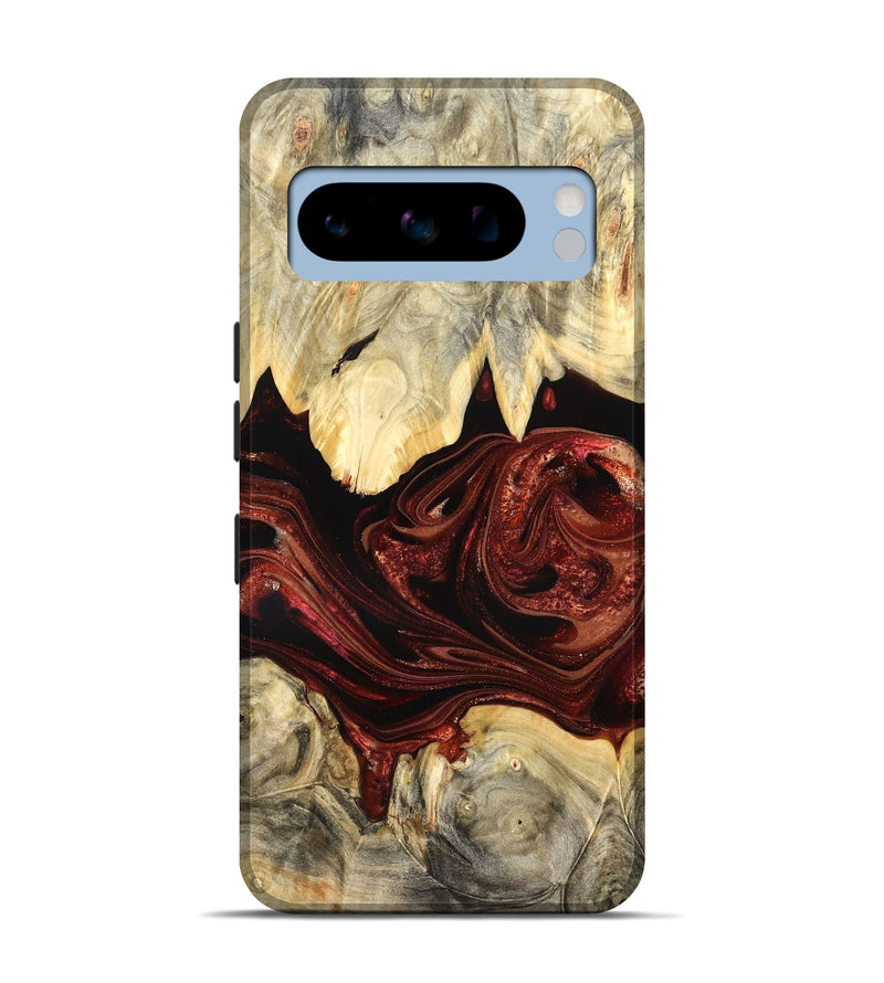 Pixel 8 Pro Wood Live Edge Phone Case - Debrah (Red, 825114)