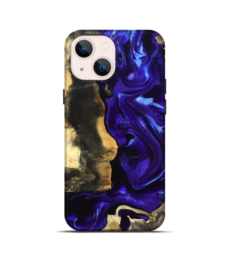 iPhone 13 mini Wood Live Edge Phone Case - Jayden (Purple, 825115)