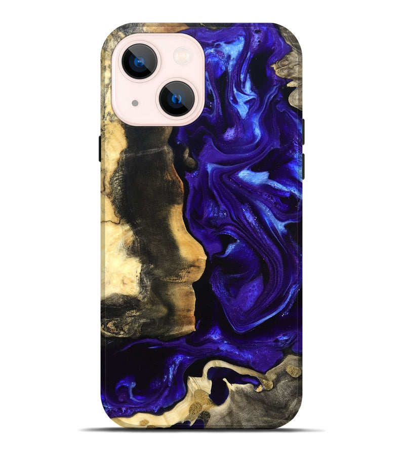 iPhone 14 Plus Wood Live Edge Phone Case - Jayden (Purple, 825115)