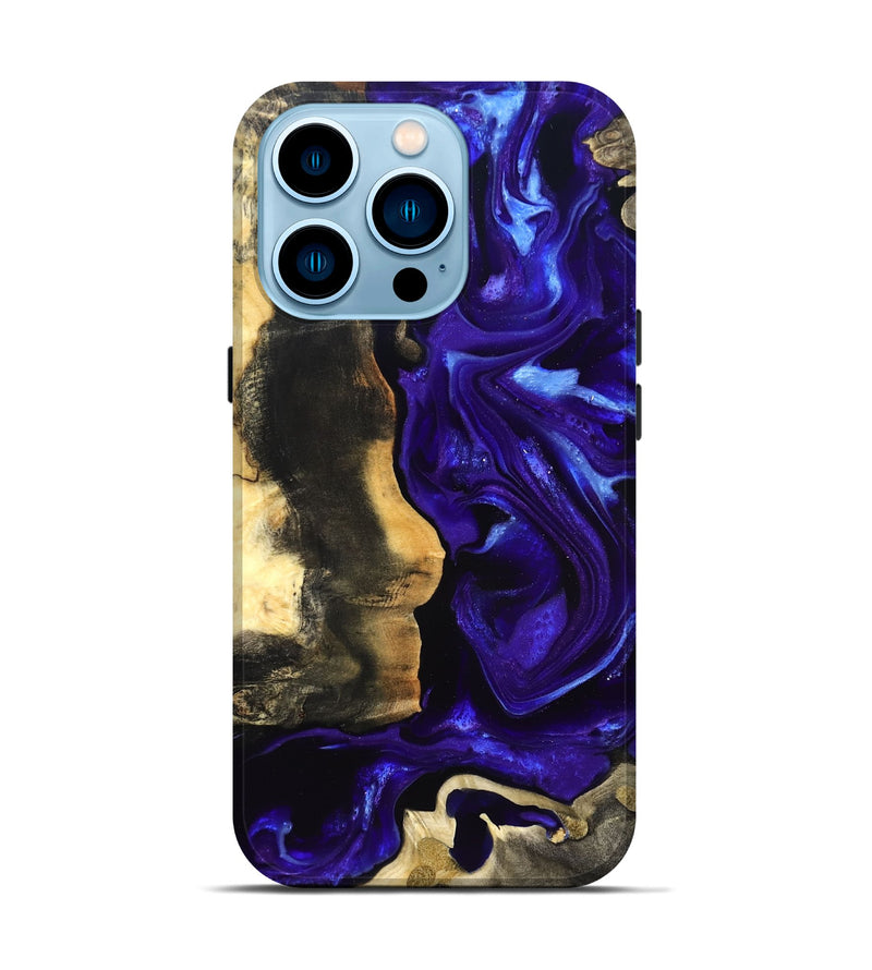 iPhone 14 Pro Wood Live Edge Phone Case - Jayden (Purple, 825115)