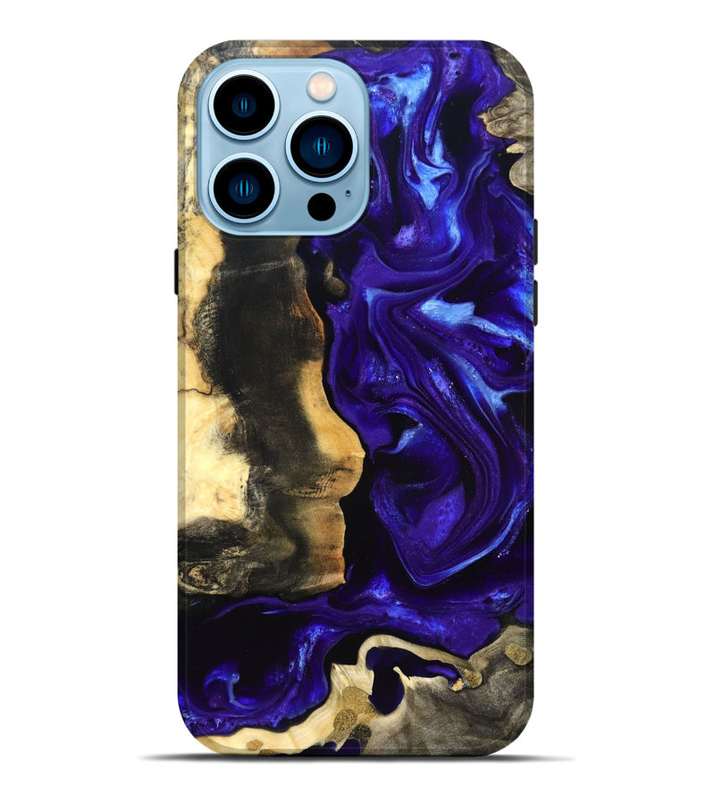 iPhone 14 Pro Max Wood Live Edge Phone Case - Jayden (Purple, 825115)