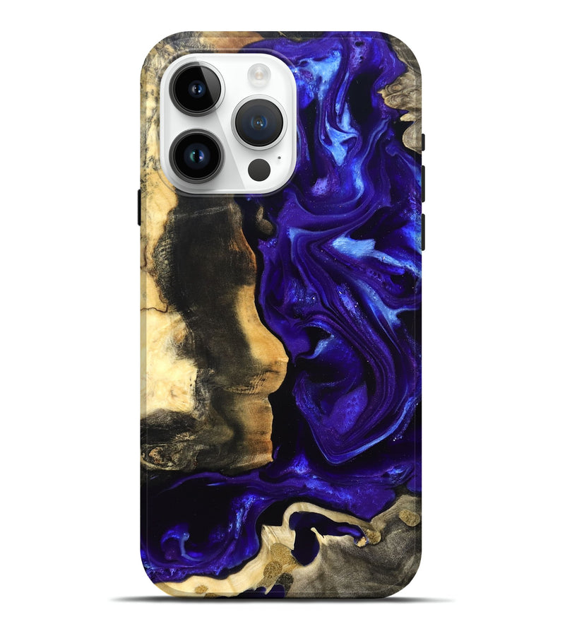 iPhone 15 Pro Max Wood Live Edge Phone Case - Jayden (Purple, 825115)
