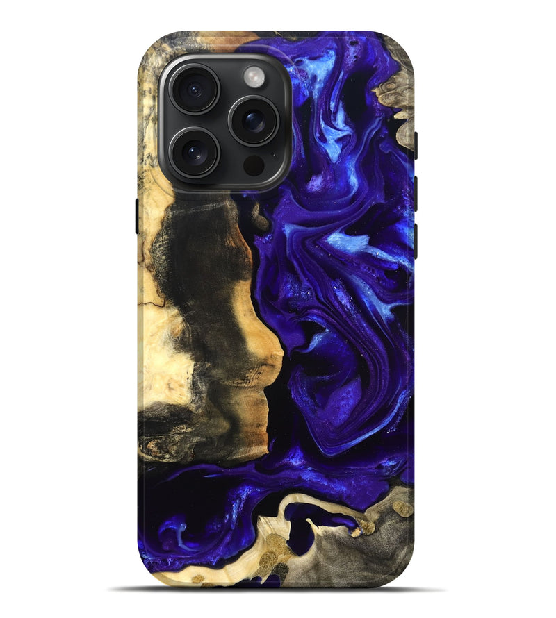 iPhone 16 Pro Max Wood Live Edge Phone Case - Jayden (Purple, 825115)