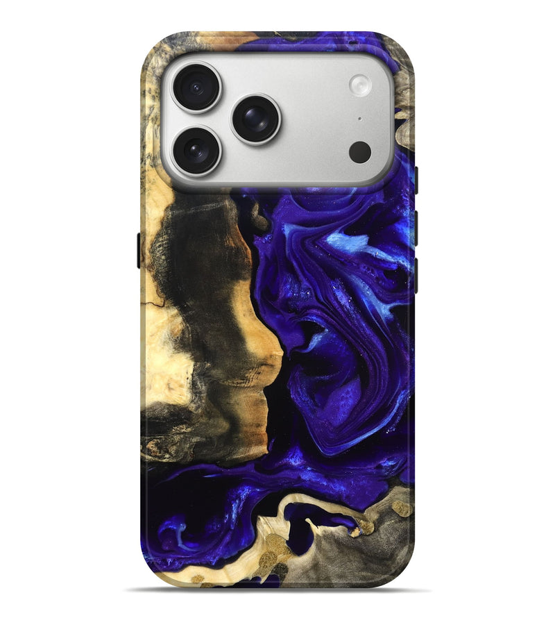 iPhone 17 Pro Max Wood Live Edge Phone Case - Jayden (Purple, 825115)