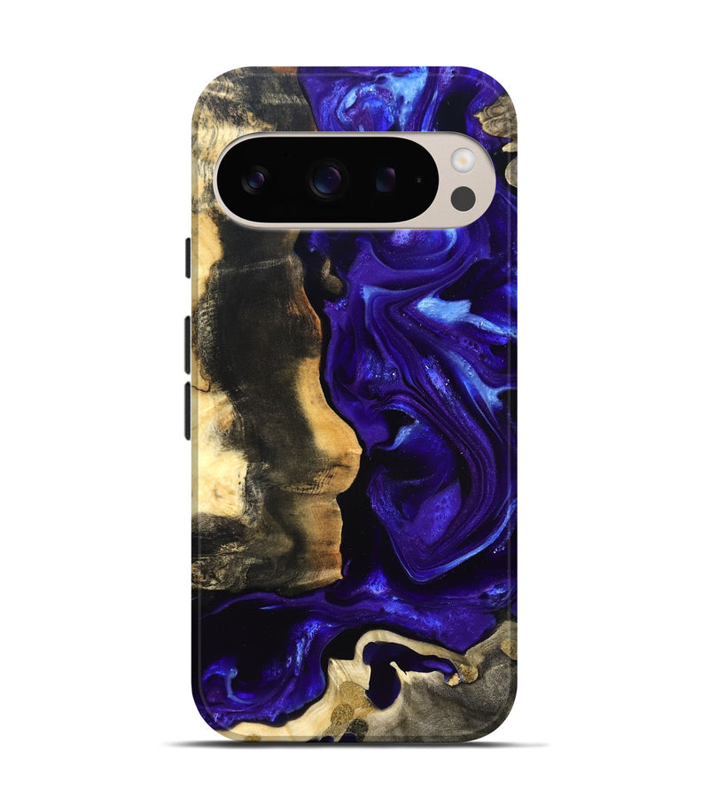 Pixel 9 Pro Wood Live Edge Phone Case - Jayden (Purple, 825115)
