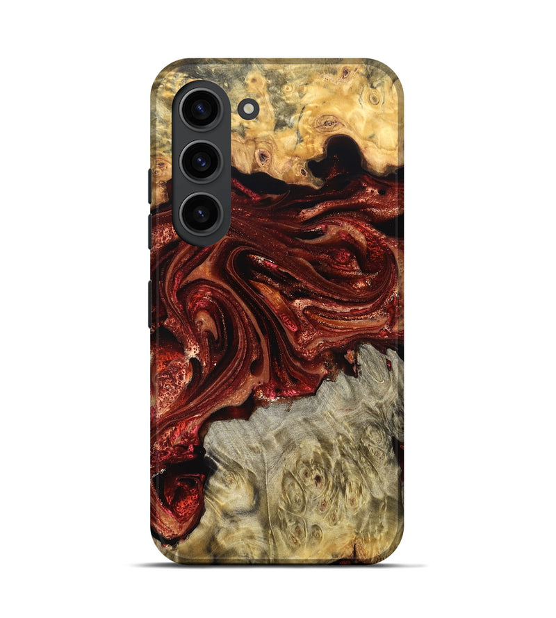 Galaxy S23 Wood Live Edge Phone Case - Alison (Red, 825116)