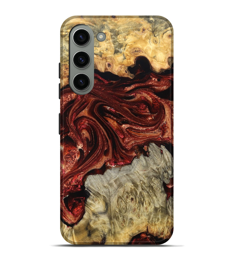 Galaxy S23 Plus Wood Live Edge Phone Case - Alison (Red, 825116)