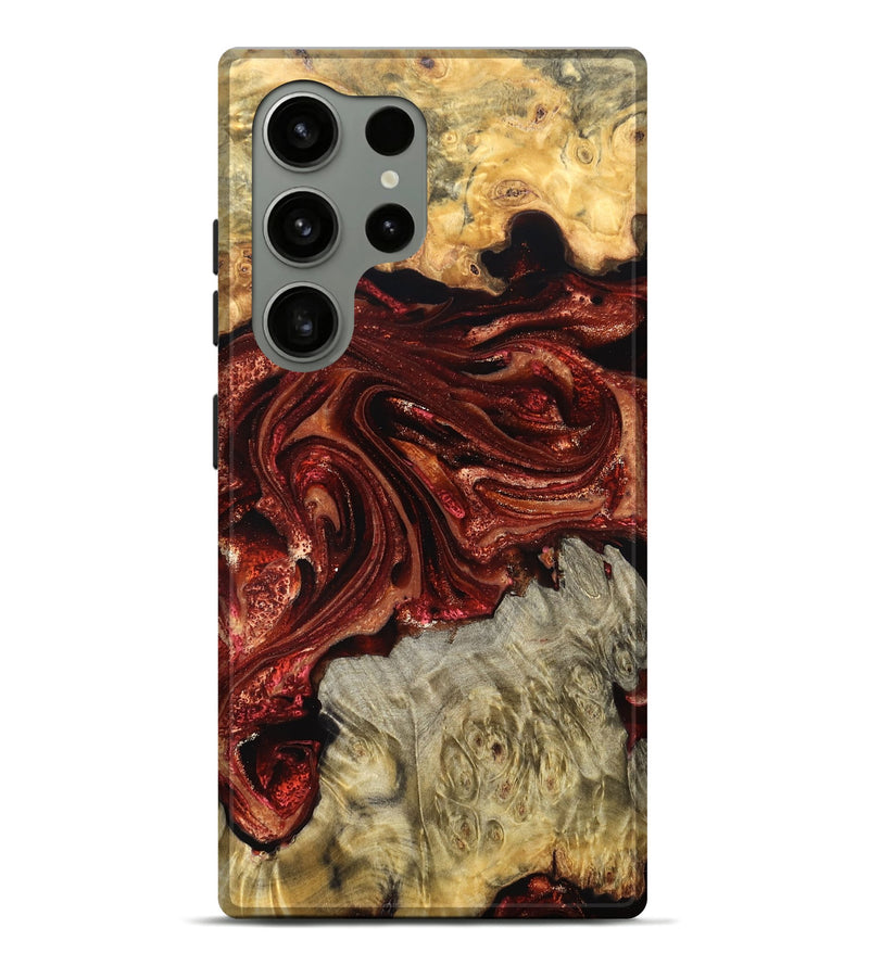 Galaxy S24 Ultra Wood Live Edge Phone Case - Alison (Red, 825116)