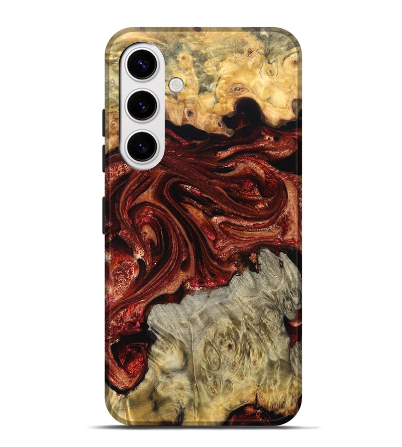 Galaxy S25 Plus Wood Live Edge Phone Case - Alison (Red, 825116)
