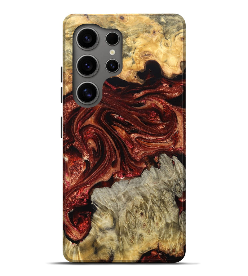 Galaxy S25 Ultra Wood Live Edge Phone Case - Alison (Red, 825116)