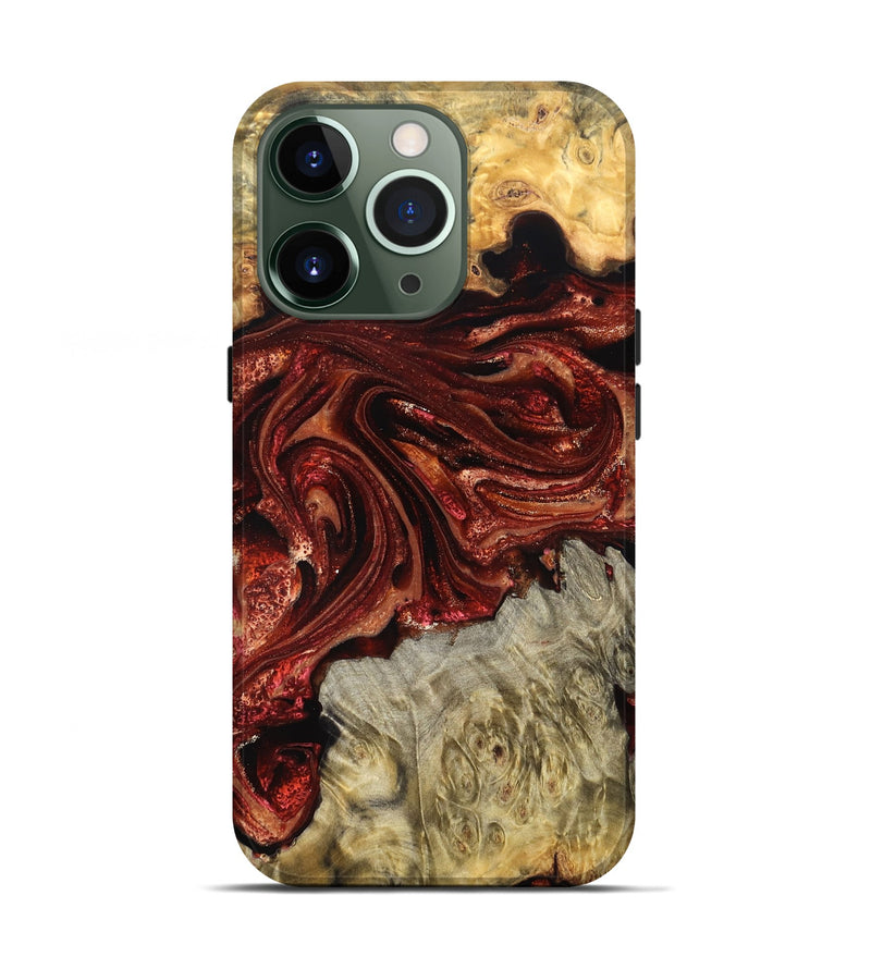 iPhone 13 Pro Wood Live Edge Phone Case - Alison (Red, 825116)