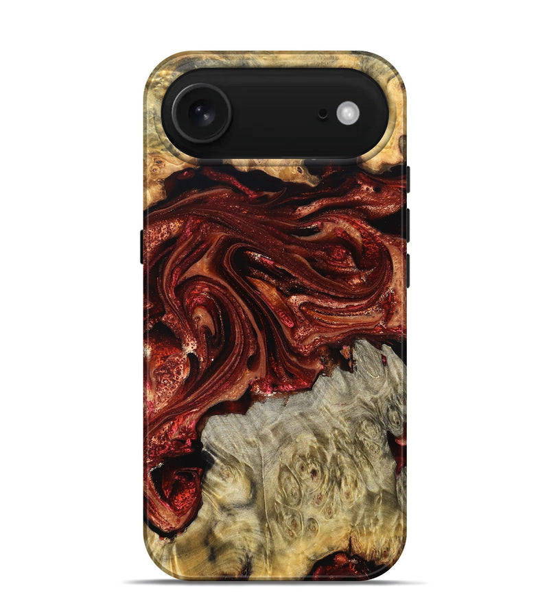 iPhone 17 Air Wood Live Edge Phone Case - Alison (Red, 825116)