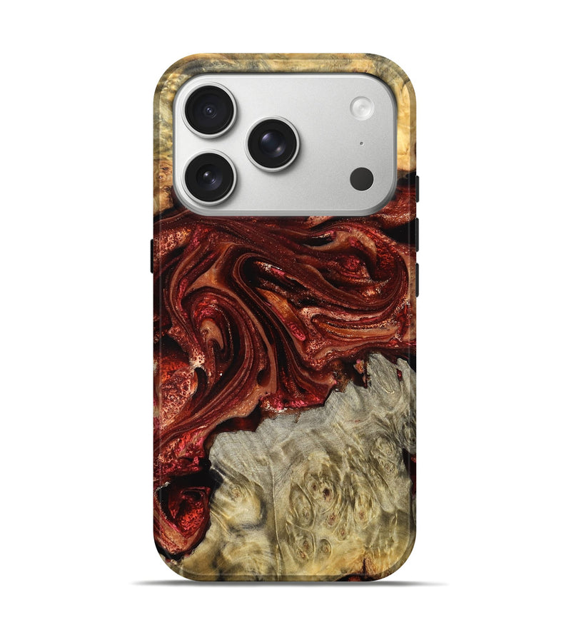 iPhone 17 Pro Wood Live Edge Phone Case - Alison (Red, 825116)