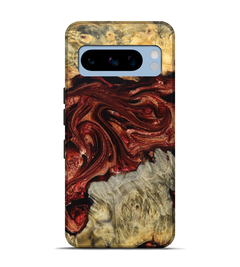 Pixel 8 Pro Wood Live Edge Phone Case - Alison (Red, 825116)