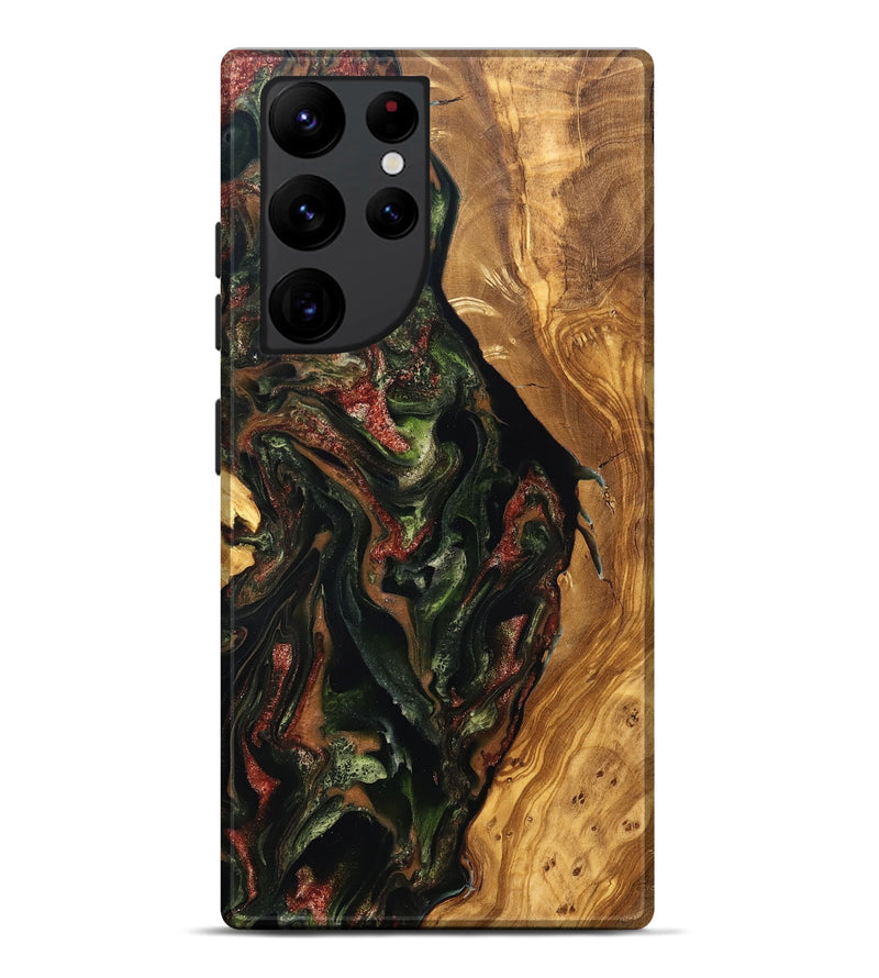 Galaxy S22 Ultra Wood Live Edge Phone Case - Debi (Green, 825119)