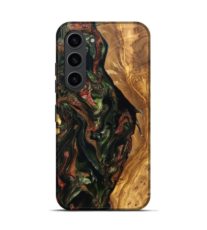 Galaxy S23 Wood Live Edge Phone Case - Debi (Green, 825119)