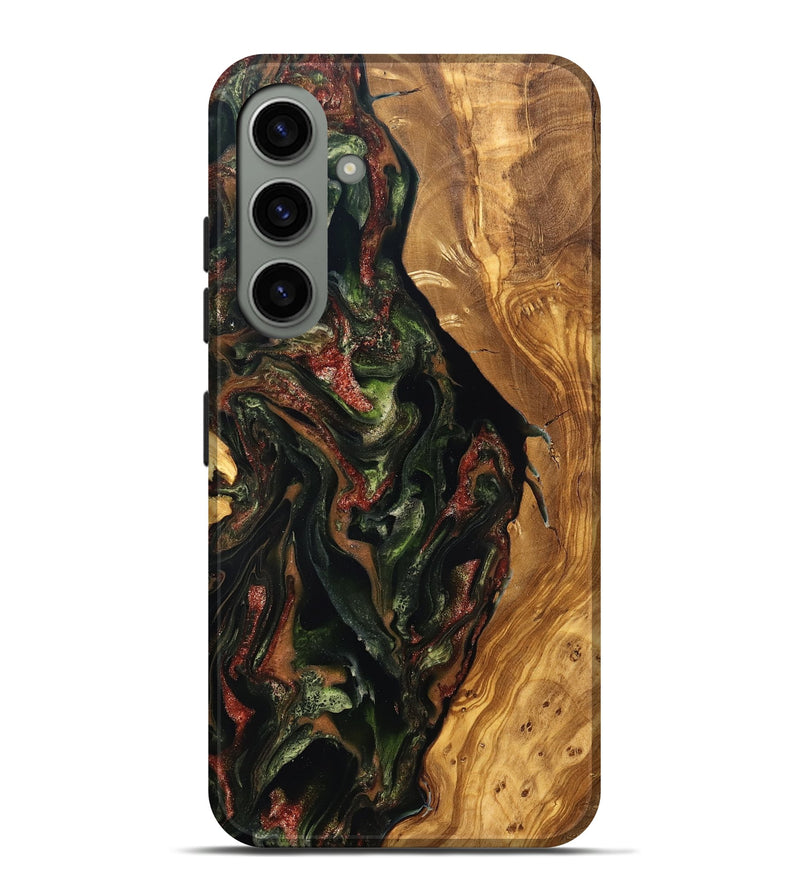 Galaxy S24 Plus Wood Live Edge Phone Case - Debi (Green, 825119)
