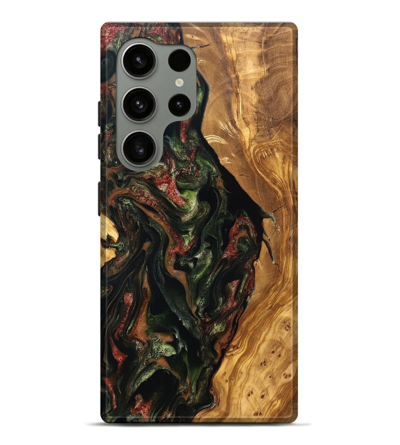 Galaxy S24 Ultra Wood Live Edge Phone Case - Debi (Green, 825119)