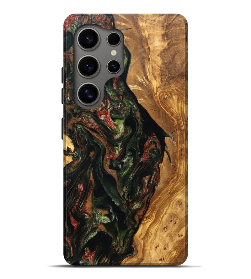 Galaxy S25 Ultra Wood Live Edge Phone Case - Debi (Green, 825119)