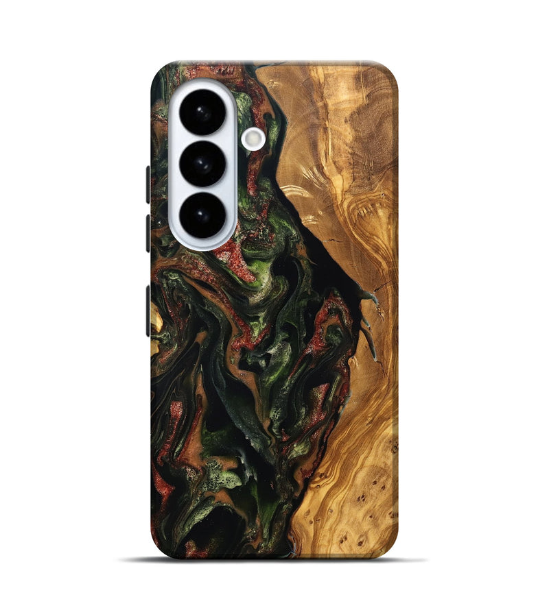 Galaxy S26 Wood Live Edge Phone Case - Debi (Green, 825119)