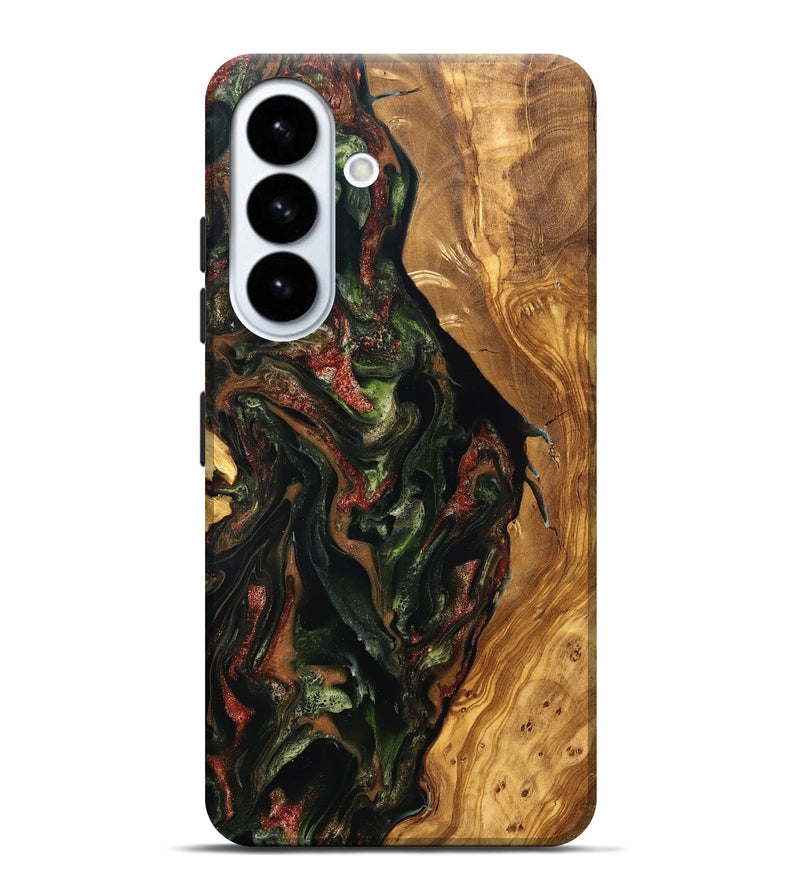 Galaxy S26 Plus Wood Live Edge Phone Case - Debi (Green, 825119)