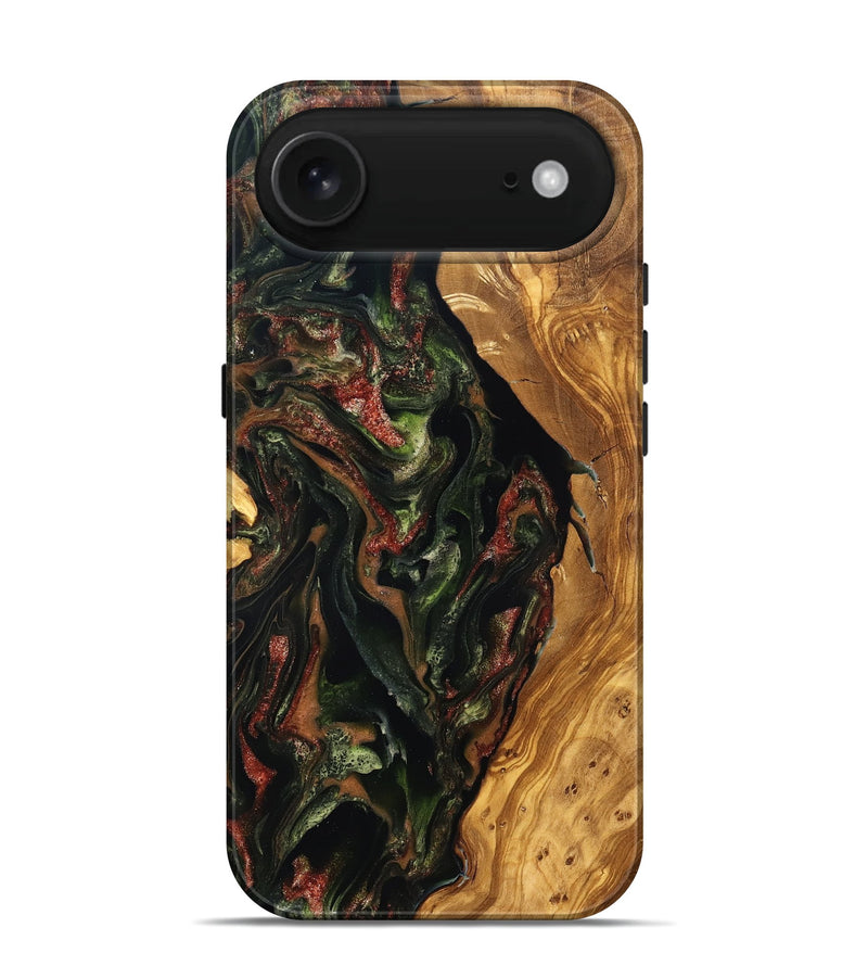 iPhone 17 Air Wood Live Edge Phone Case - Debi (Green, 825119)