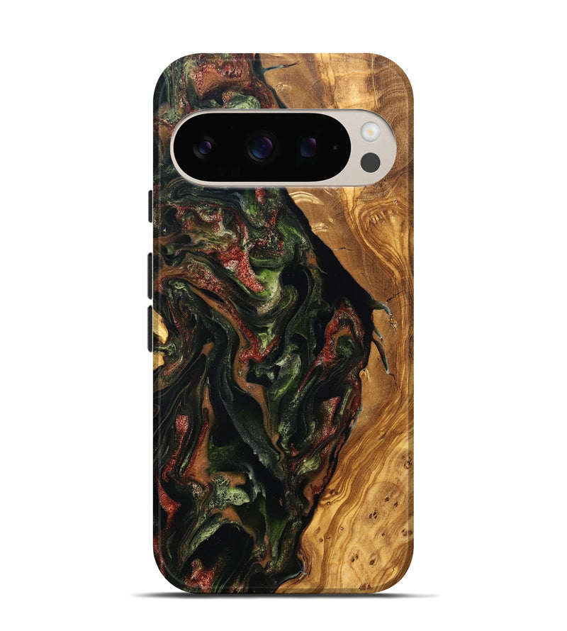 Pixel 10 Wood Live Edge Phone Case - Debi (Green, 825119)