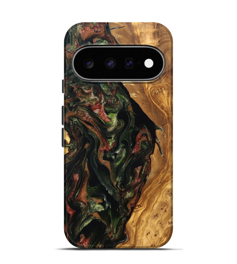 Pixel 11 Pro Wood Live Edge Phone Case - Debi (Green, 825119)